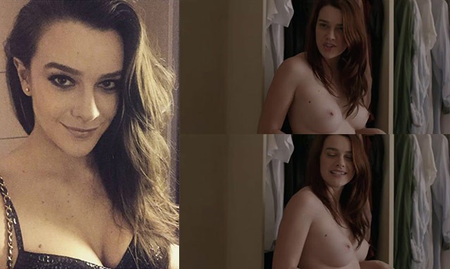 baixar Atriz Mariana Molina exibindo os peitos em cena da série "Perrengue" download