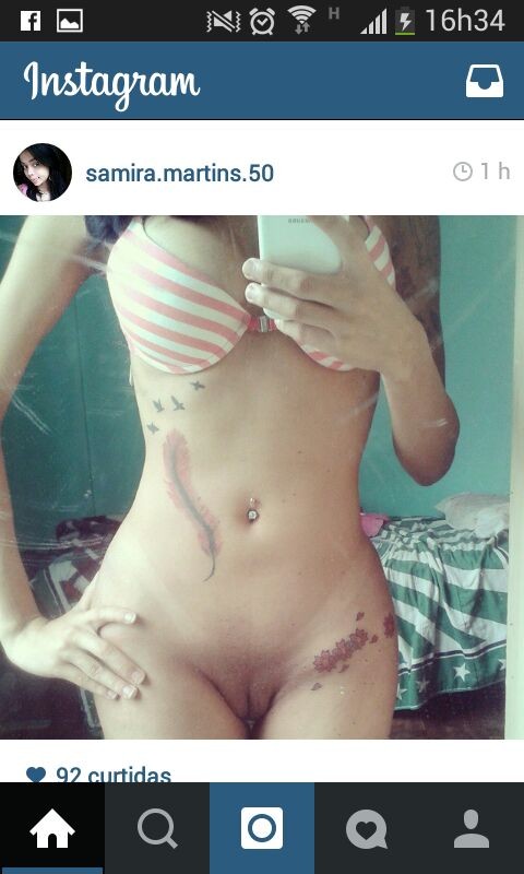 6CU3NMU Samira Martins caiu na net peladinha no Instagram