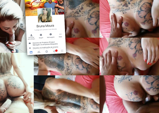 9O5H5KK Bruna Moura gaúcha tatuada fazendo sexo anal - Caiu na net