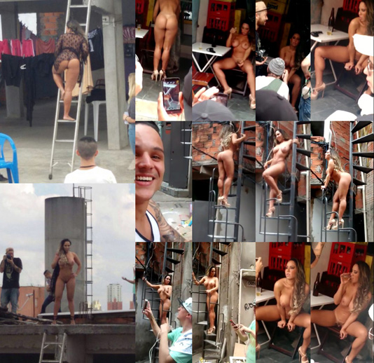 R2Qy4MK Mulher Melão pelada na laje (fotos e vídeos)