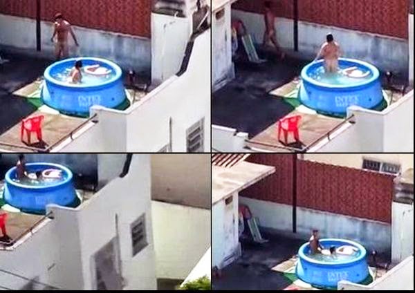 q5uTe9e Aproveitaram o calor e foram fuder na piscina do terraço